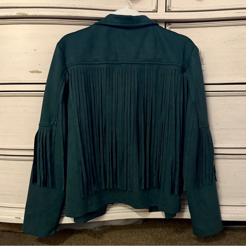 (SOLD) Haptics Boho Fringe Suede Jacket - Picture 2 of 7